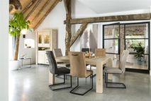 Stoel MALENE met swingframe - Nubucco camel HEH 36986DBR