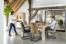 Stoel MALENE met swingframe - Nubucco camel HEH 36986CAM