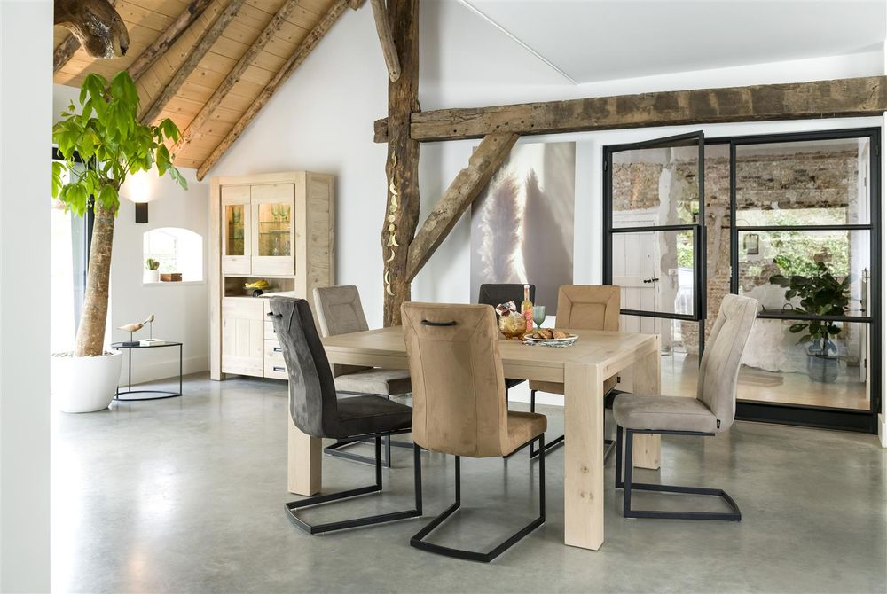 Stoel MALENE met swingframe - Nubucco camel HEH 36986CAM