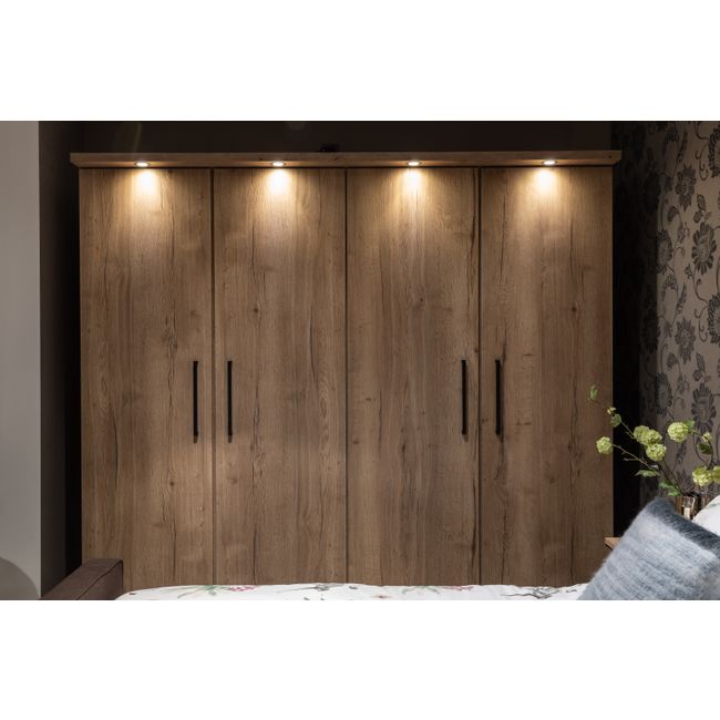 Kleerkast BRAXTON 4 deuren - Hout/metaal