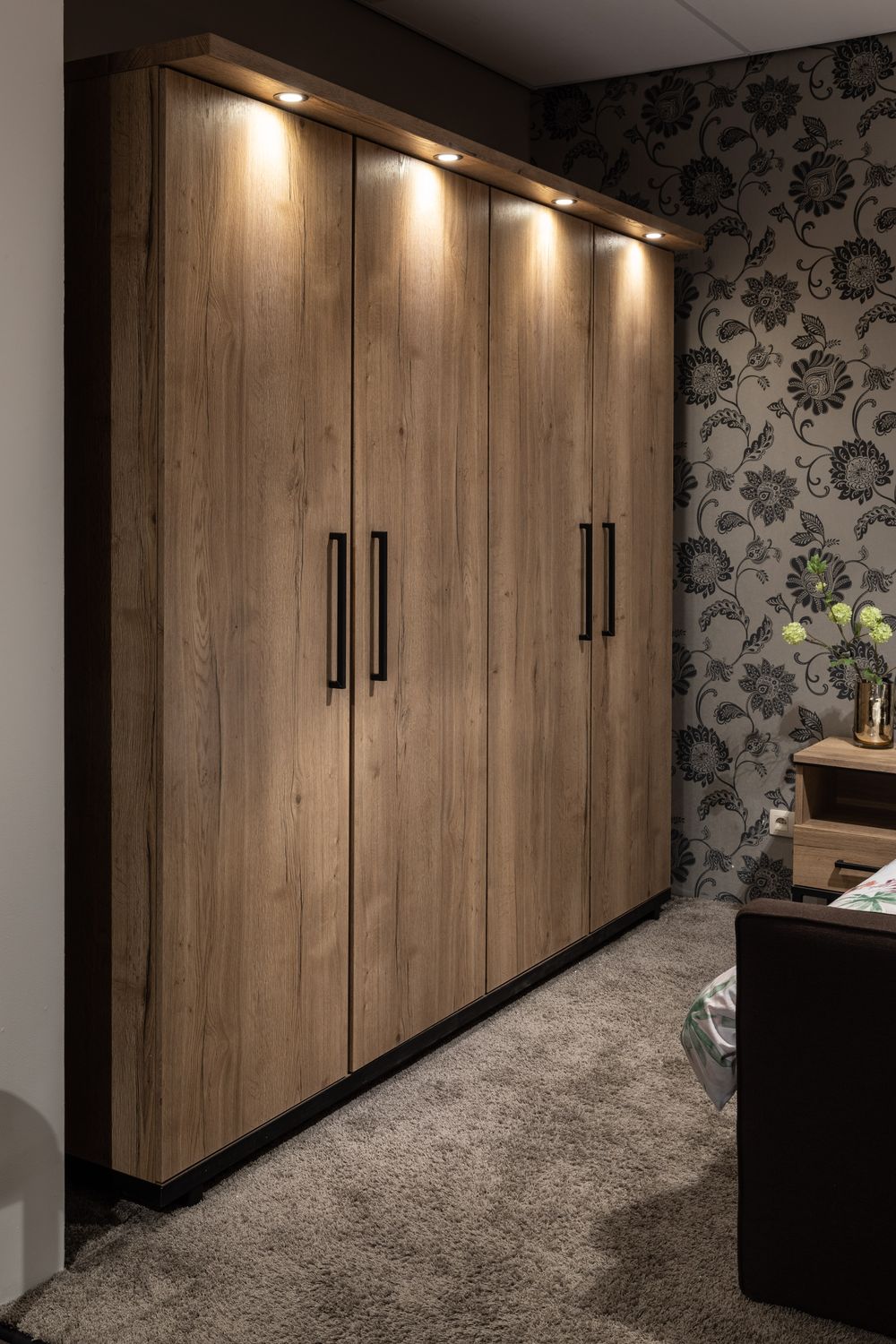 Kleerkast BRAXTON 4 deuren - Hout/metaal MXF-197-000030