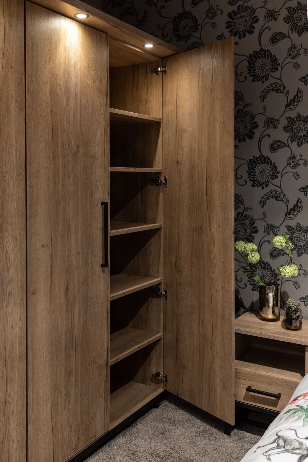 Kleerkast BRAXTON 4 deuren - Hout/metaal MXF-197-000030