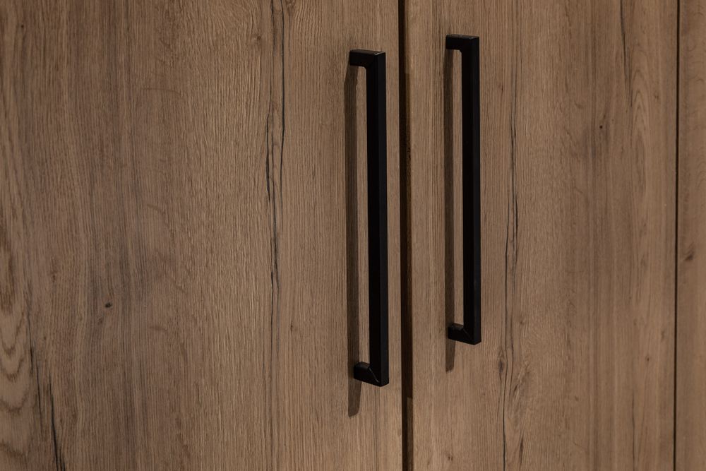 Kleerkast BRAXTON 4 deuren - Hout/metaal MXF-197-000030