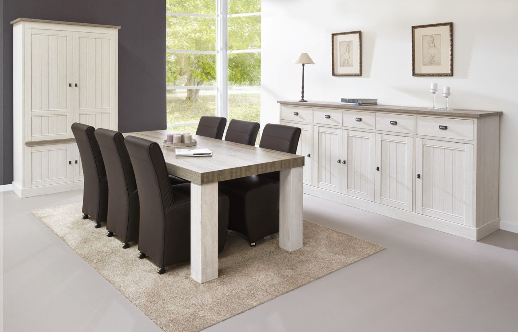 Barkast YORK - Lariks & Crystal Oak Beige