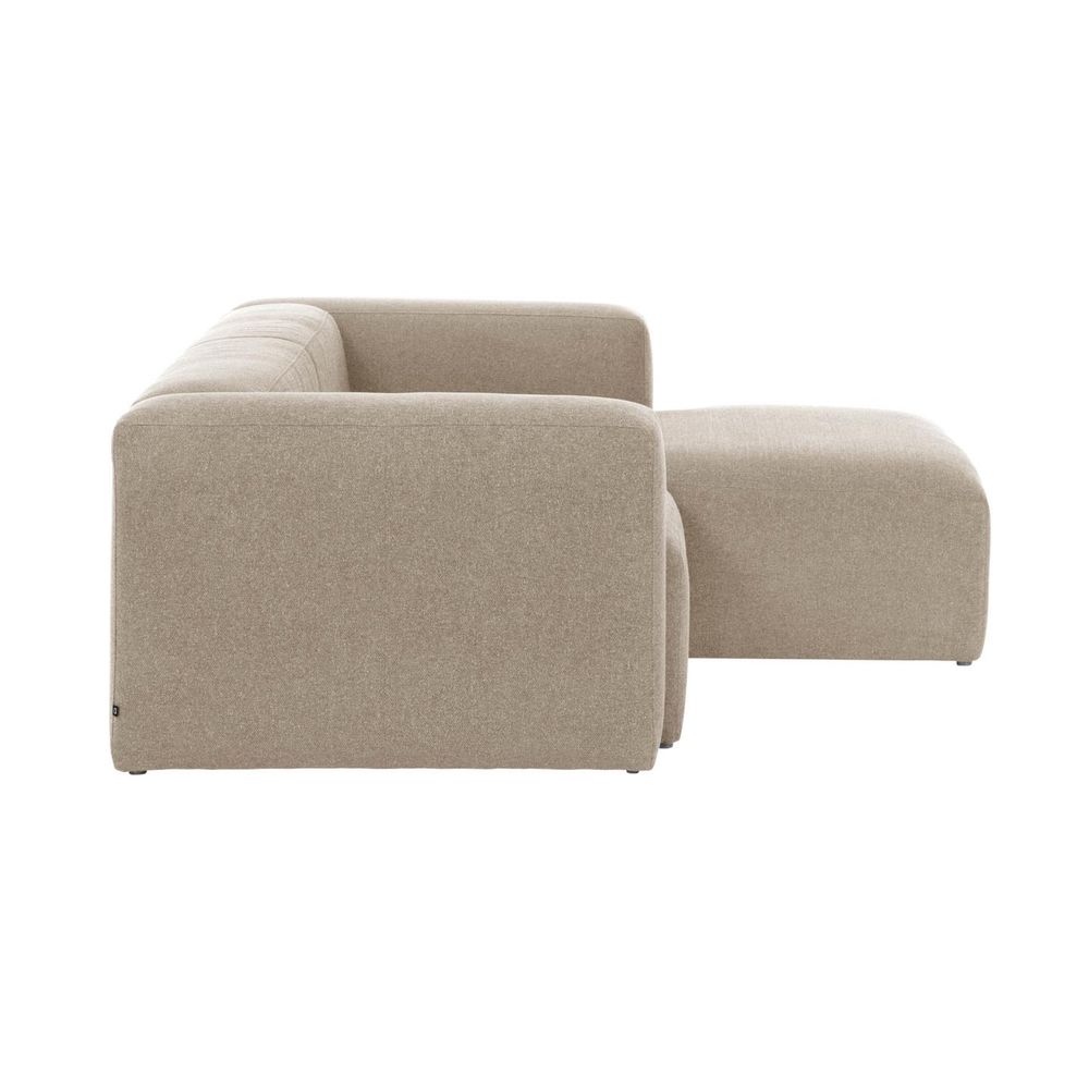 2-zit met chaise longue rechts BLOK - Beige KAV S574GR39