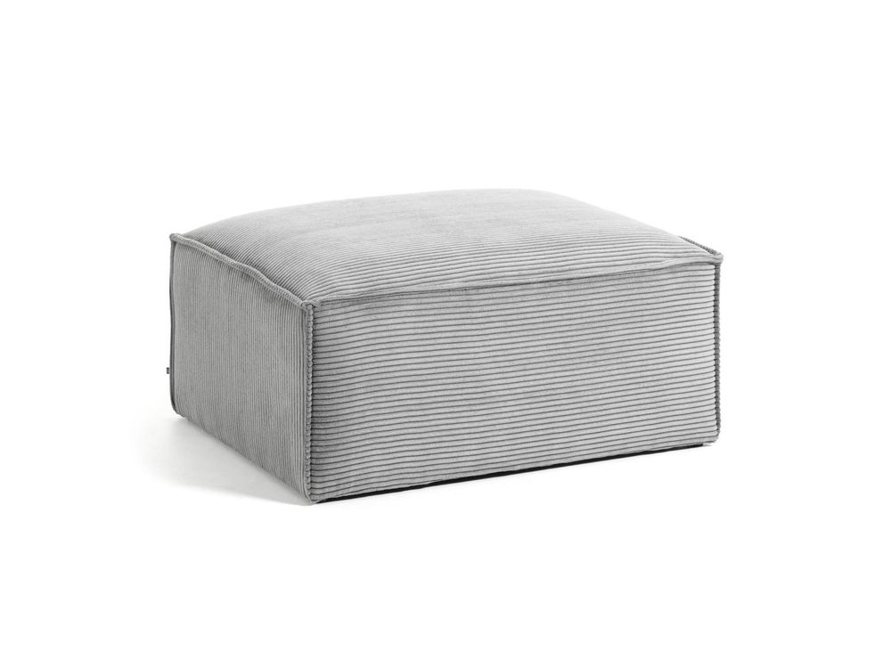 Poef BLOK - Grijs corduroy KAV S576LN15