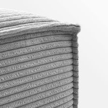 Poef BLOK - Grijs corduroy KAV S576LN15