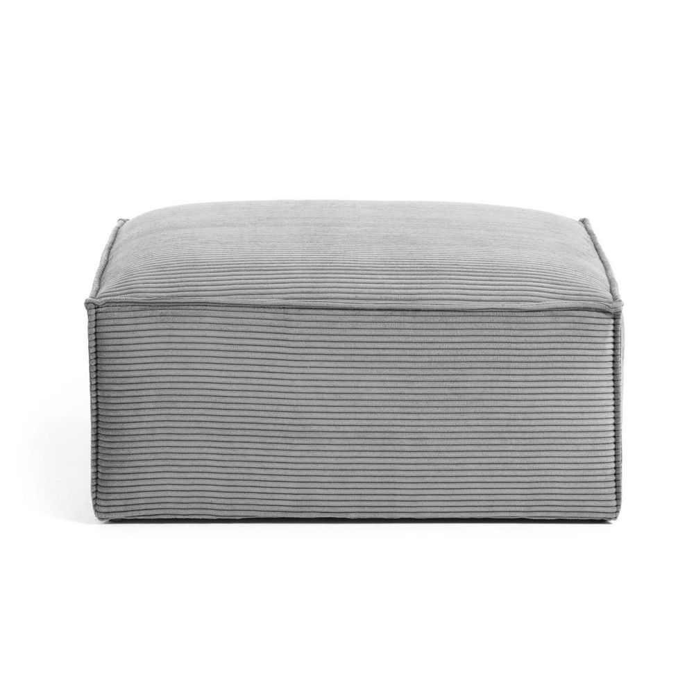 Poef BLOK - Grijs corduroy KAV S576LN15