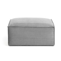 Poef BLOK - Grijs corduroy KAV S576LN15