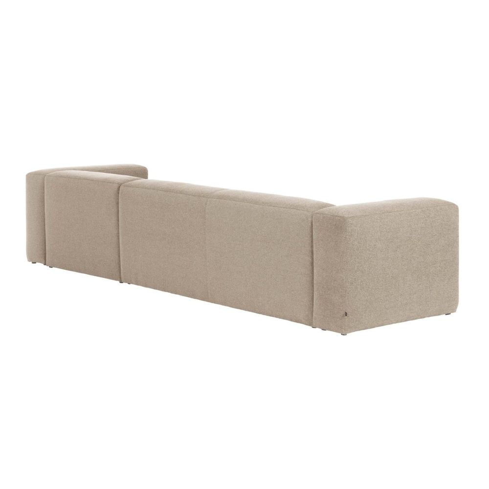 4-zit met chaise longue rechts BLOK - Beige KAV S573GR39