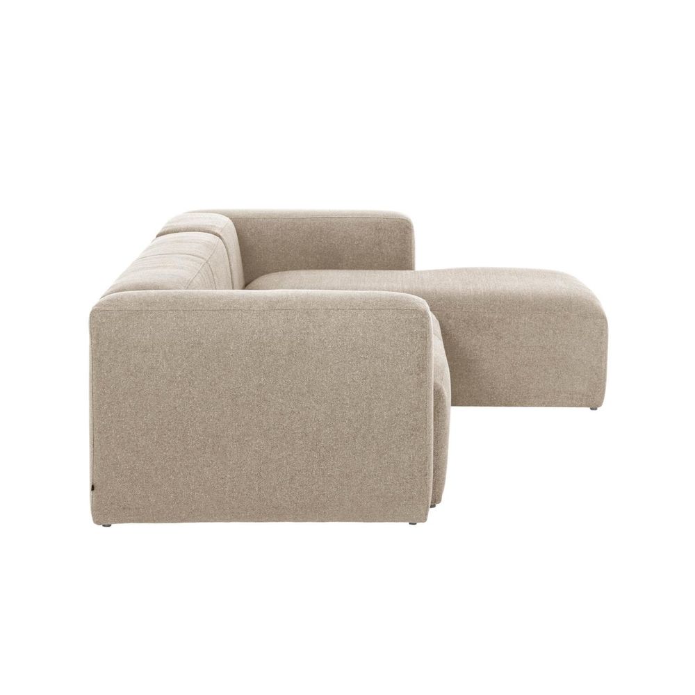 4-zit met chaise longue rechts BLOK - Beige KAV S573GR39