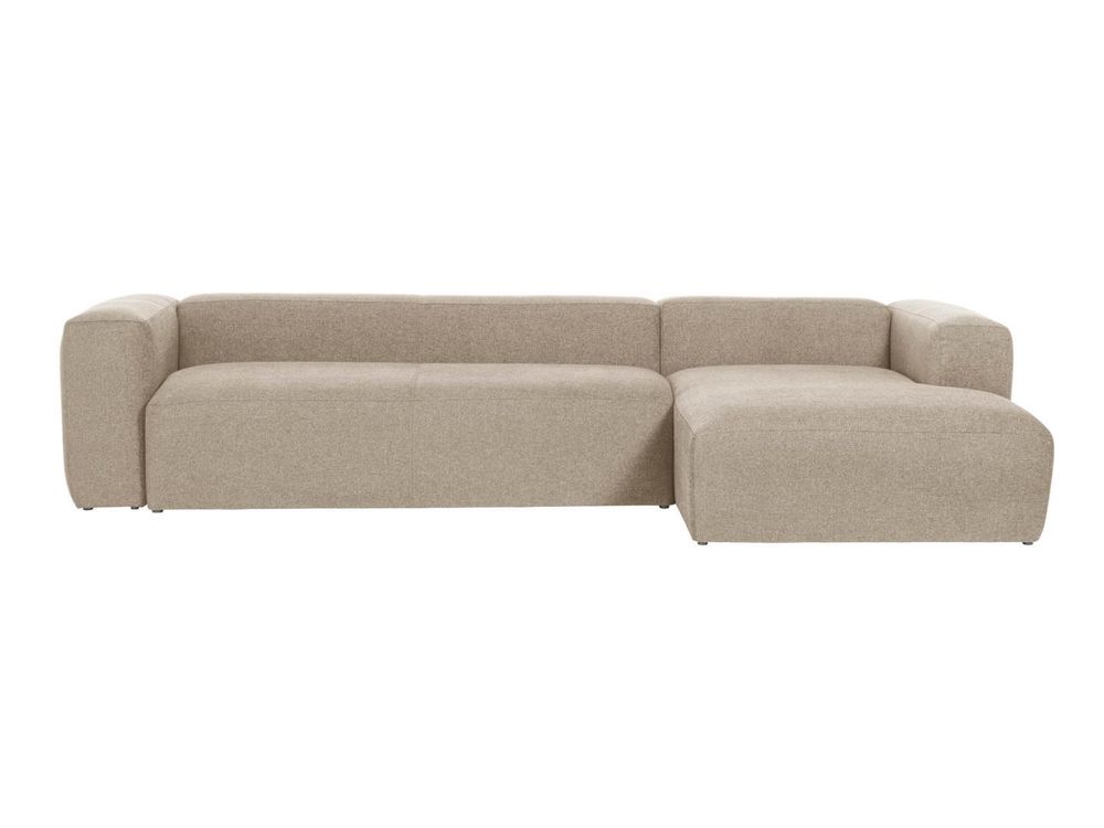 4-zit met chaise longue rechts BLOK - Beige KAV S573GR39