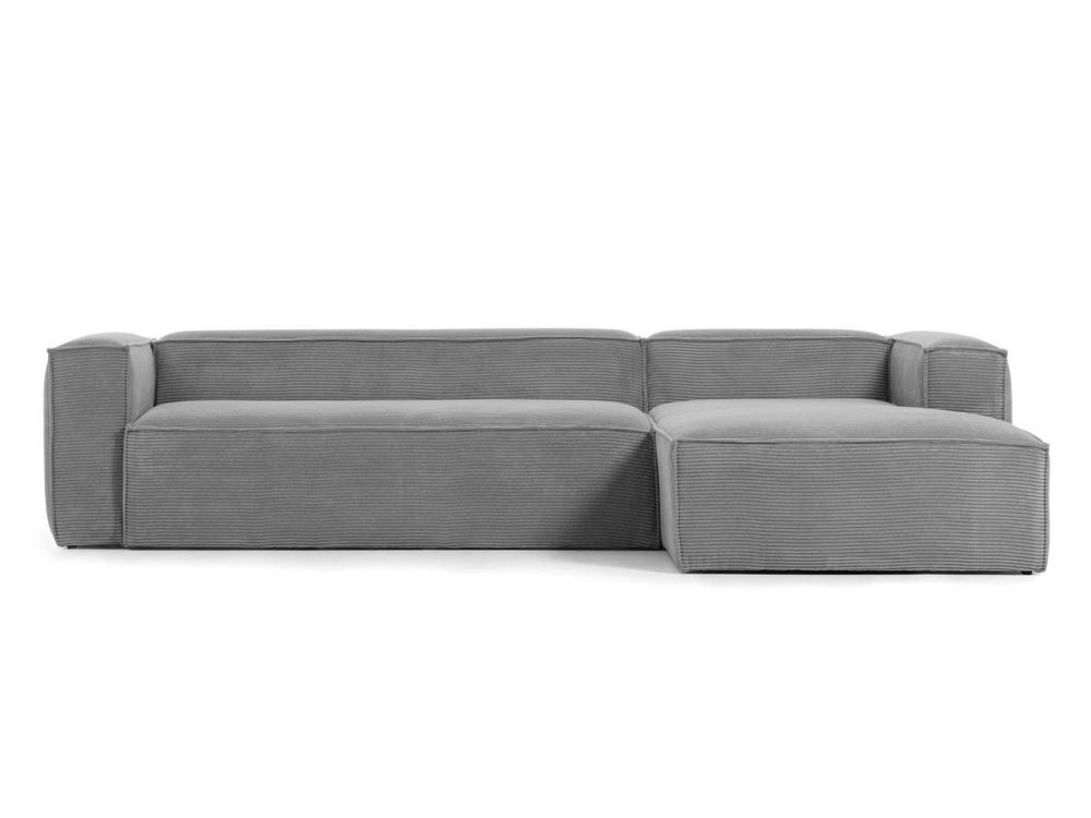 4-zit met chaise longue rechts BLOK - Grijs KAV S573LN15