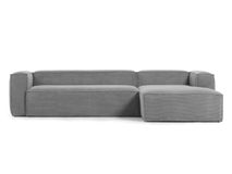 4-zit met chaise longue rechts BLOK - Grijs KAV S573LN15