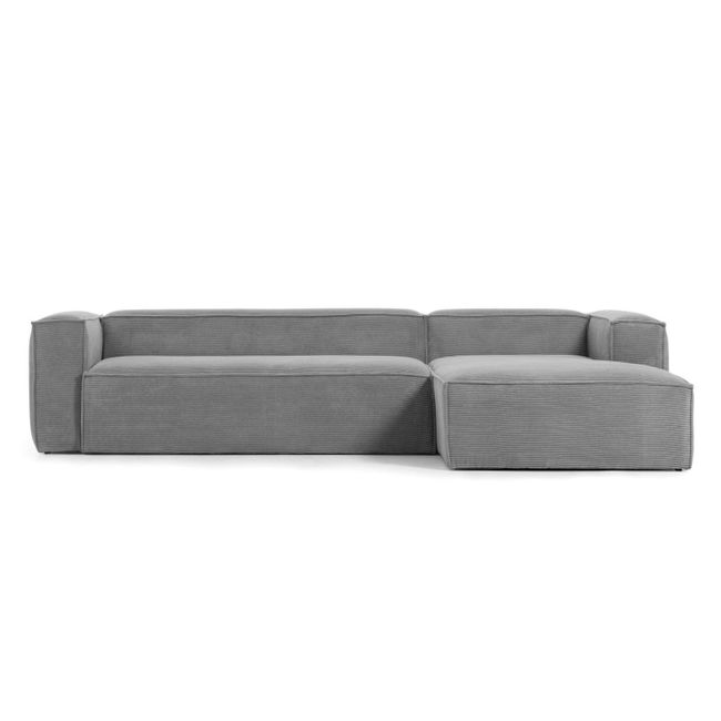 4-zit met chaise longue rechts BLOK - Grijs