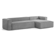 4-zit met chaise longue rechts BLOK - Grijs KAV S573LN15