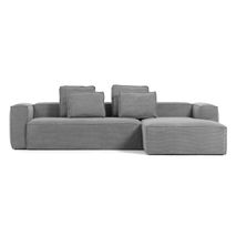4-zit met chaise longue rechts BLOK - Grijs KAV S573LN15