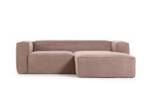 Hoekzetel BLOK - Roze corduroy KAV S574LN24