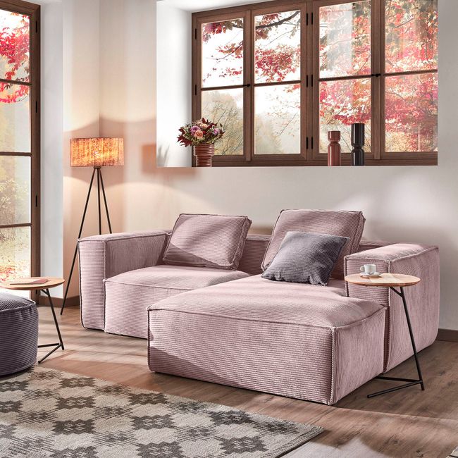 Hoekzetel BLOK - Roze corduroy