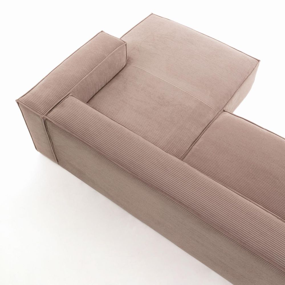 Hoekzetel BLOK - Roze corduroy KAV S574LN24