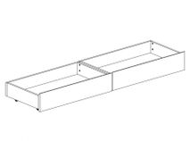 Set van 2 opbergladen BOBBY - Wit BOP BB2OPL