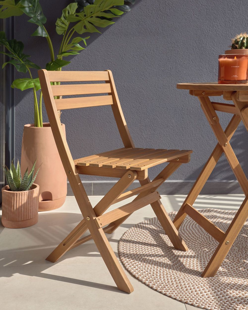 Tuinset opvouwbaar ELISIA - Acacia KAV CC2169M46