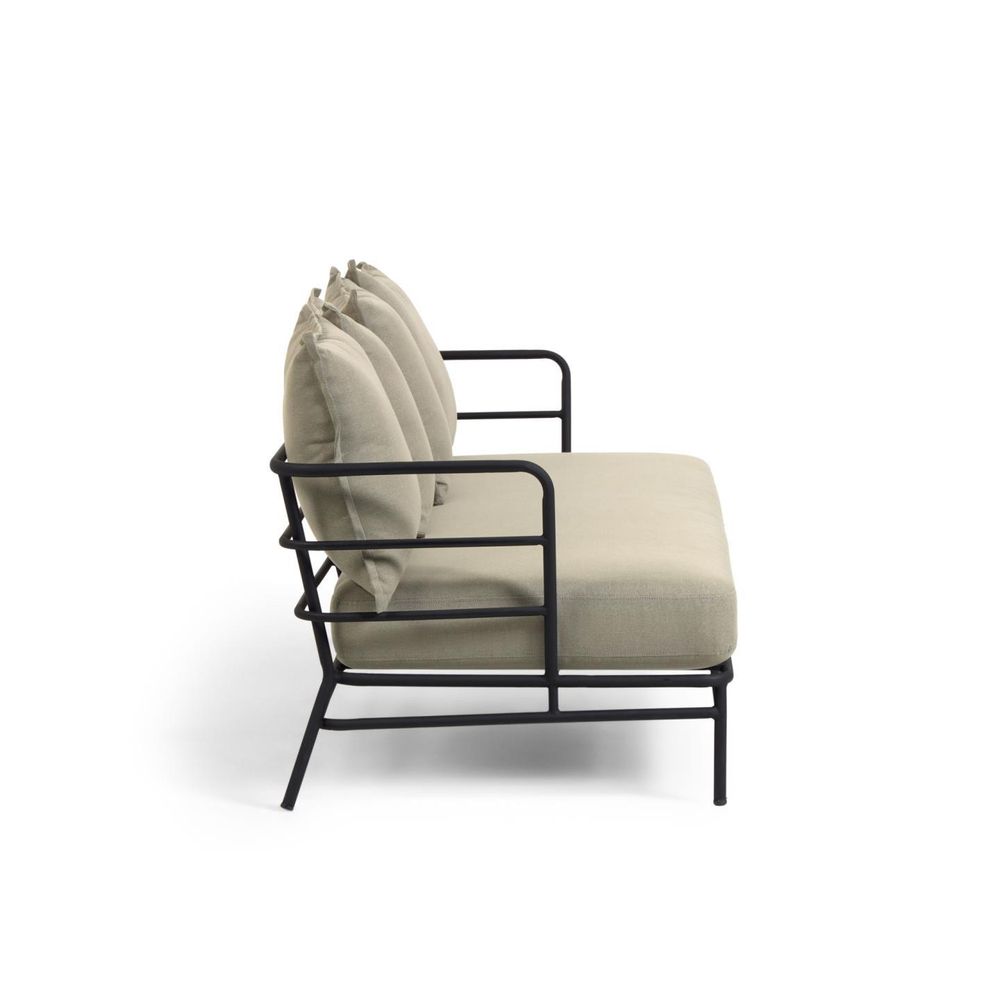 Lounge 3-zit MARELUZ - Zwart / Beige KAV S733J03