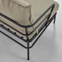 Lounge 3-zit MARELUZ - Zwart / Beige KAV S733J03
