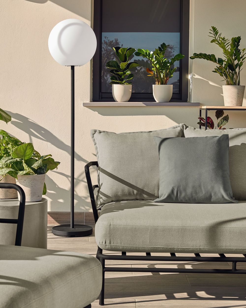 Lounge 3-zit MARELUZ - Zwart / Beige KAV S733J03