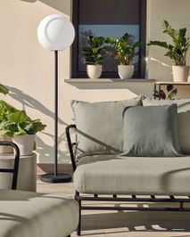 Lounge 3-zit MARELUZ - Zwart / Beige KAV S733J03