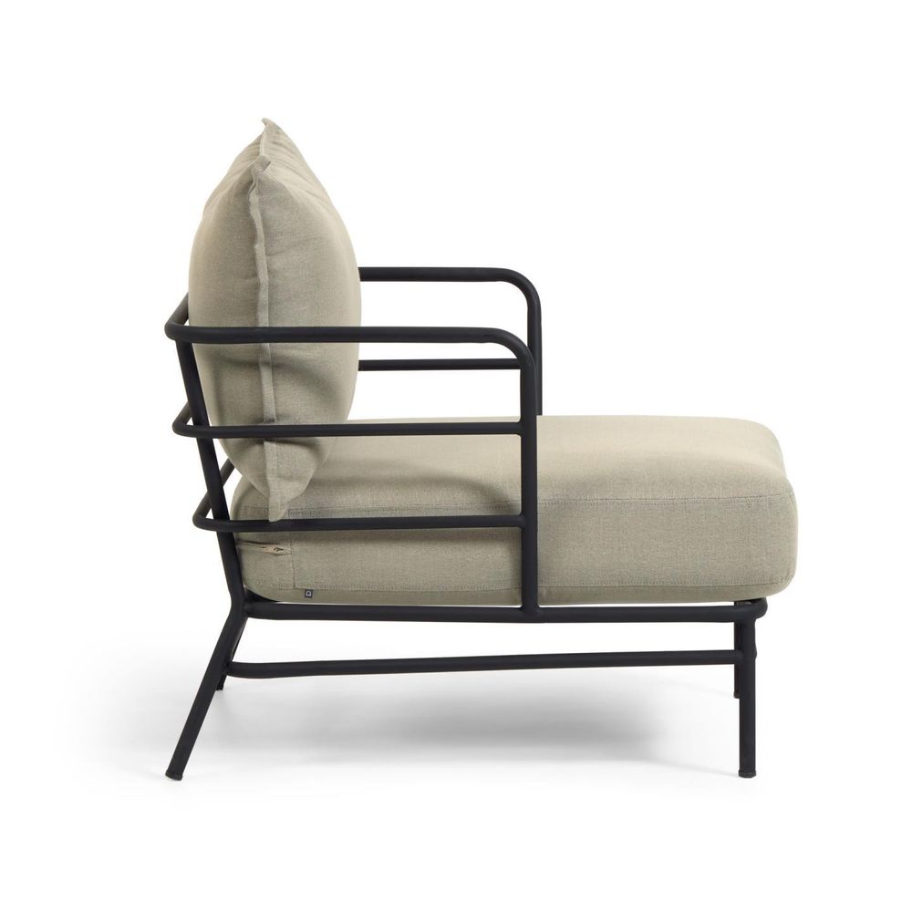 Loungefauteuil MARELUZ - Zwart / Beige KAV S734J03