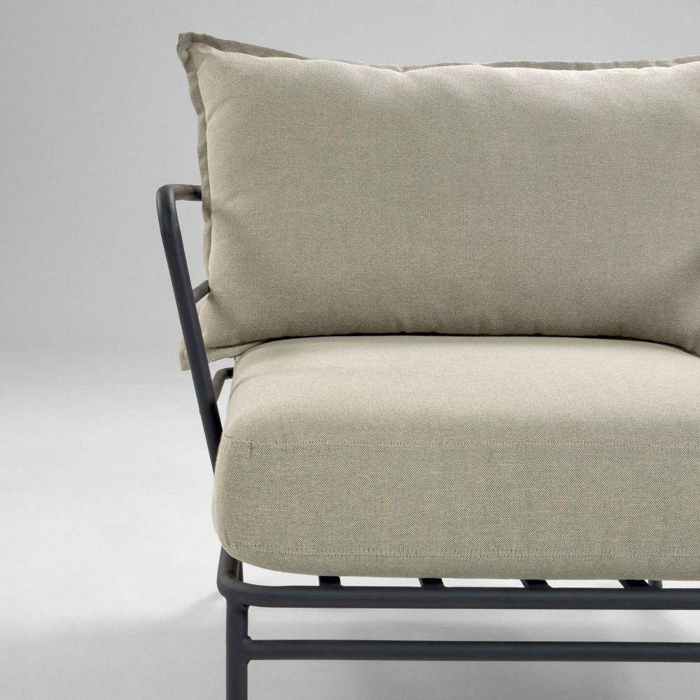 Loungefauteuil MARELUZ - Zwart / Beige KAV S734J03