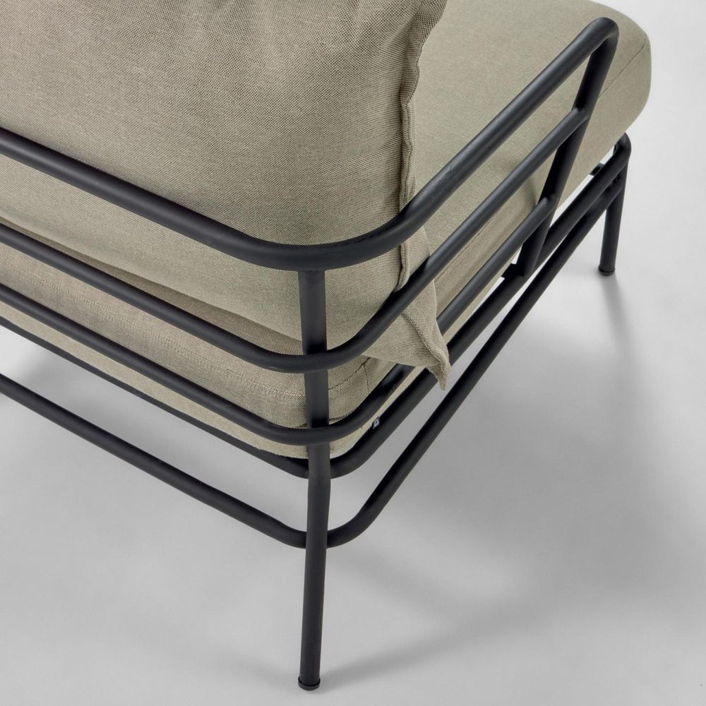 Loungefauteuil MARELUZ - Zwart / Beige KAV S734J03