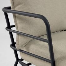 Loungefauteuil MARELUZ - Zwart / Beige KAV S734J03