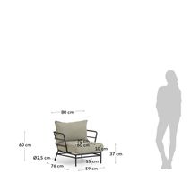 Loungefauteuil MARELUZ - Zwart / Beige KAV S734J03
