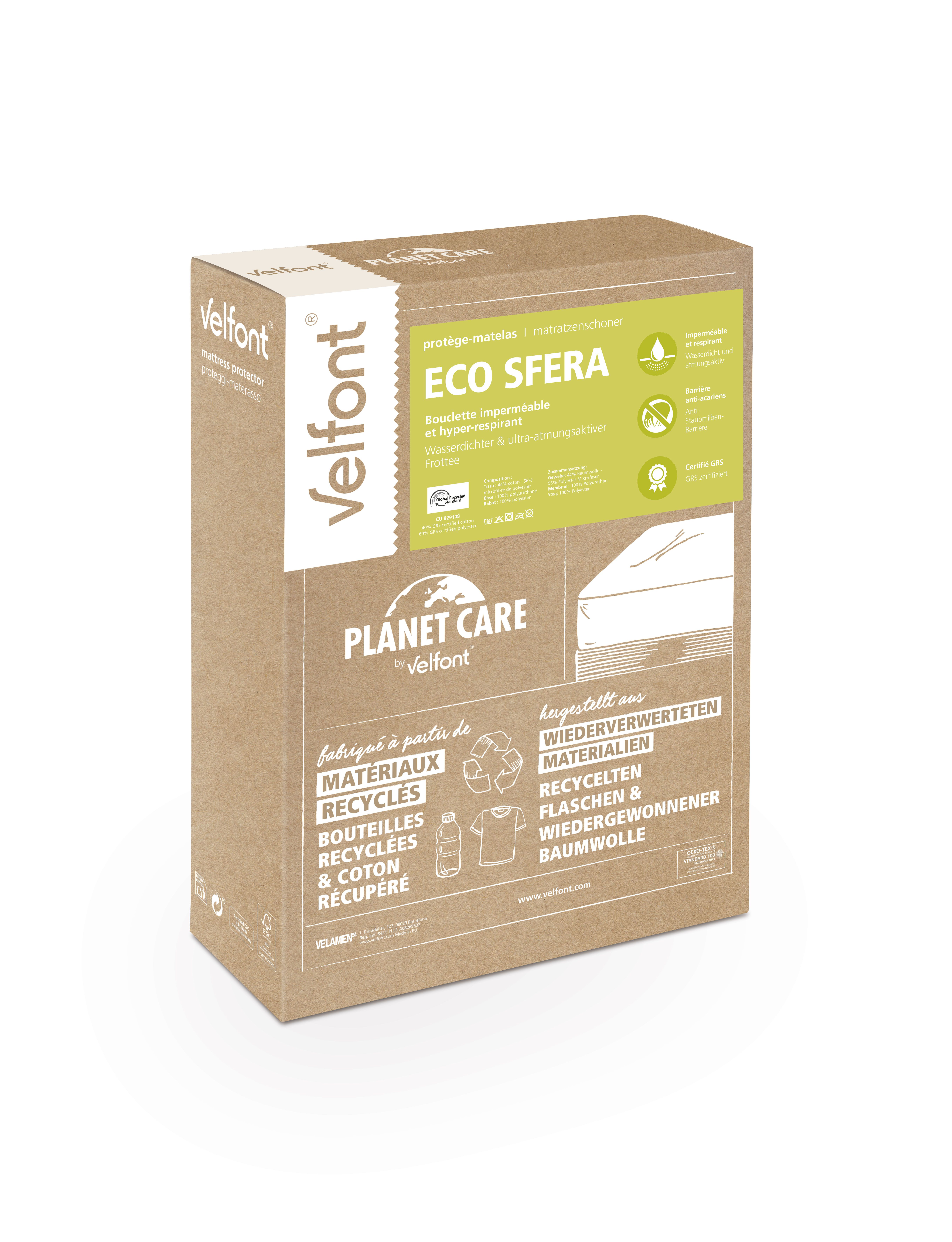 Matrasbeschermer ECO SFERA - Waterdicht PU OUB ES MB90