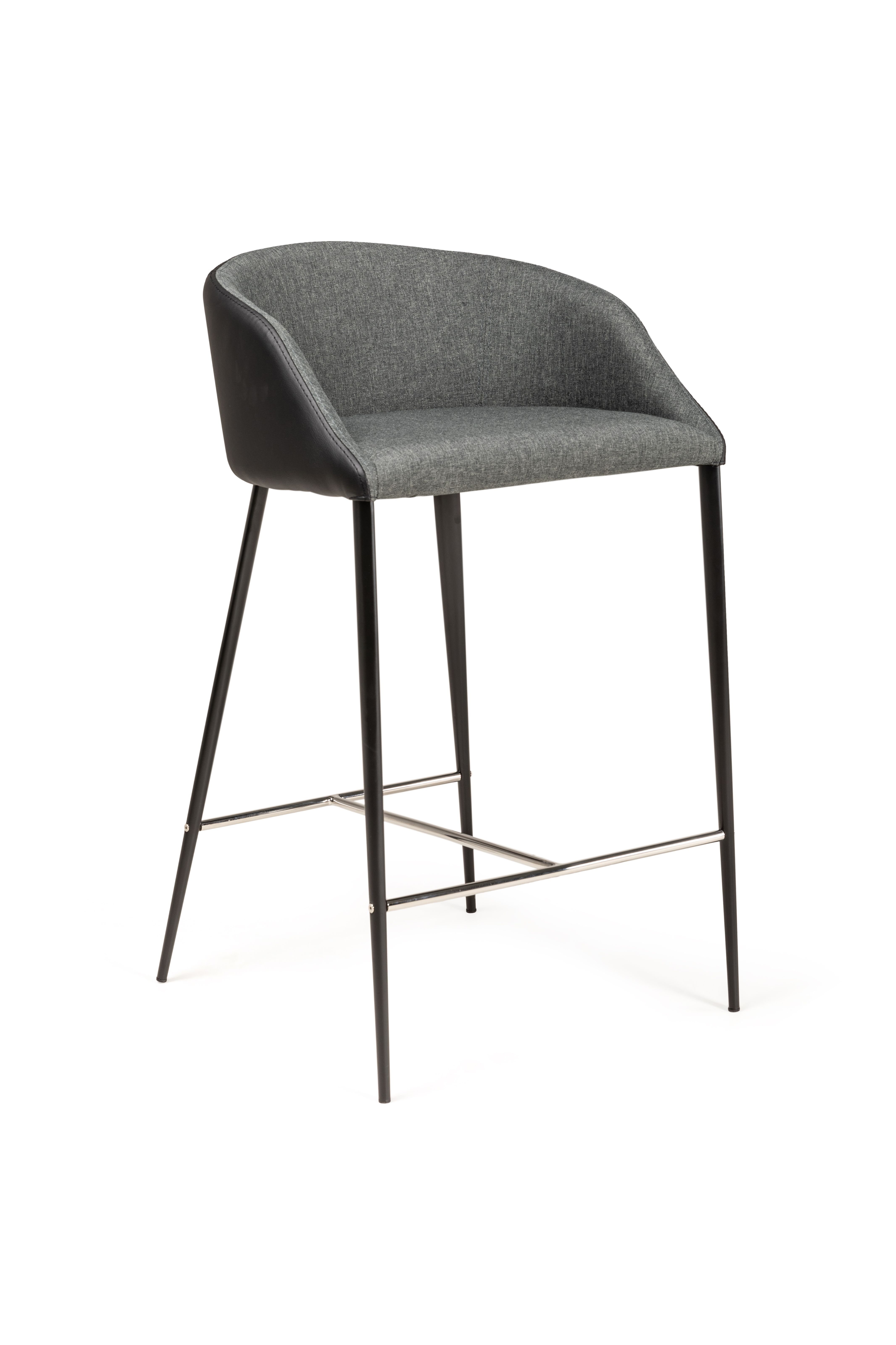 Barstoel OTIS - Zwart/grijs