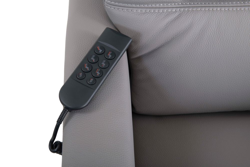 Elektrische relax CORRIDO - Grijs leder RCR CO RXET