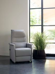 Elektrische relax CORRIDO - Grijs leder RCR CO RXET
