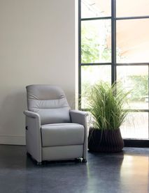 Elektrische relax CORRIDO - Grijs leder RCR CO RXET