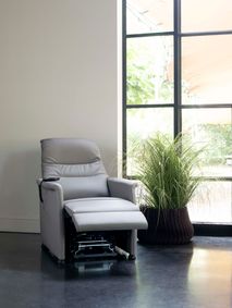 Elektrische relax CORRIDO - Grijs leder RCR CO RXET