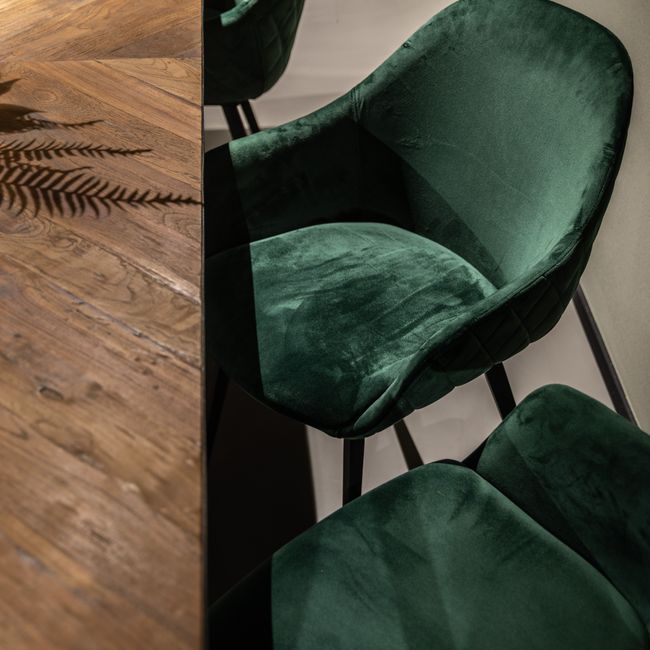 Stoel CALVIN - Donkergrijs velvet