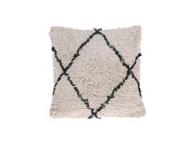 Sierkussen RUIT - Beige/zwart HKI TKU2065