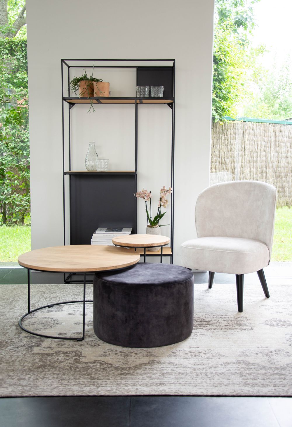 Rek links RUBIC - Naturel eik/metaal VDC RU RL