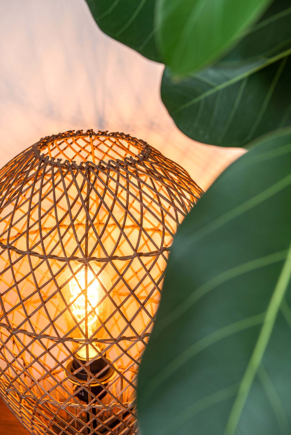 Tafellamp KENJIRO - Rotan zwart LCD035390144