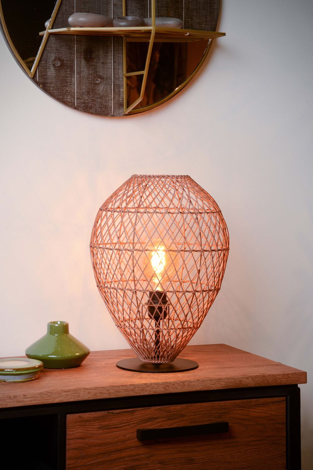 Tafellamp KENJIRO - Rotan zwart LCD035390144