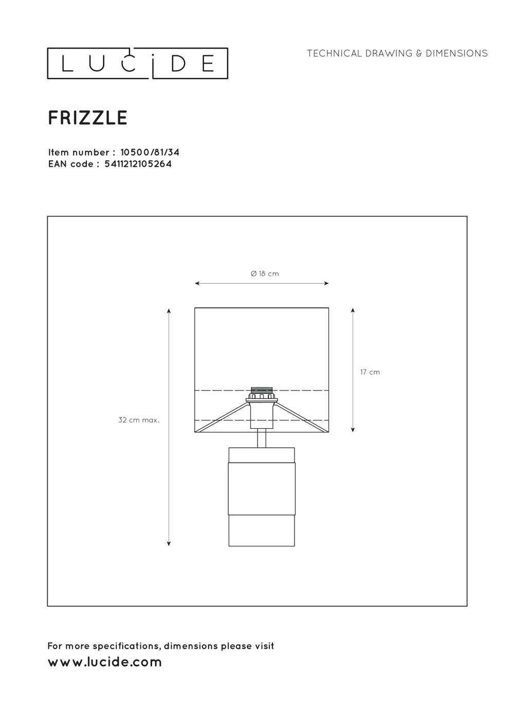 Tafellamp FRIZZLE - Oker LCD105008134