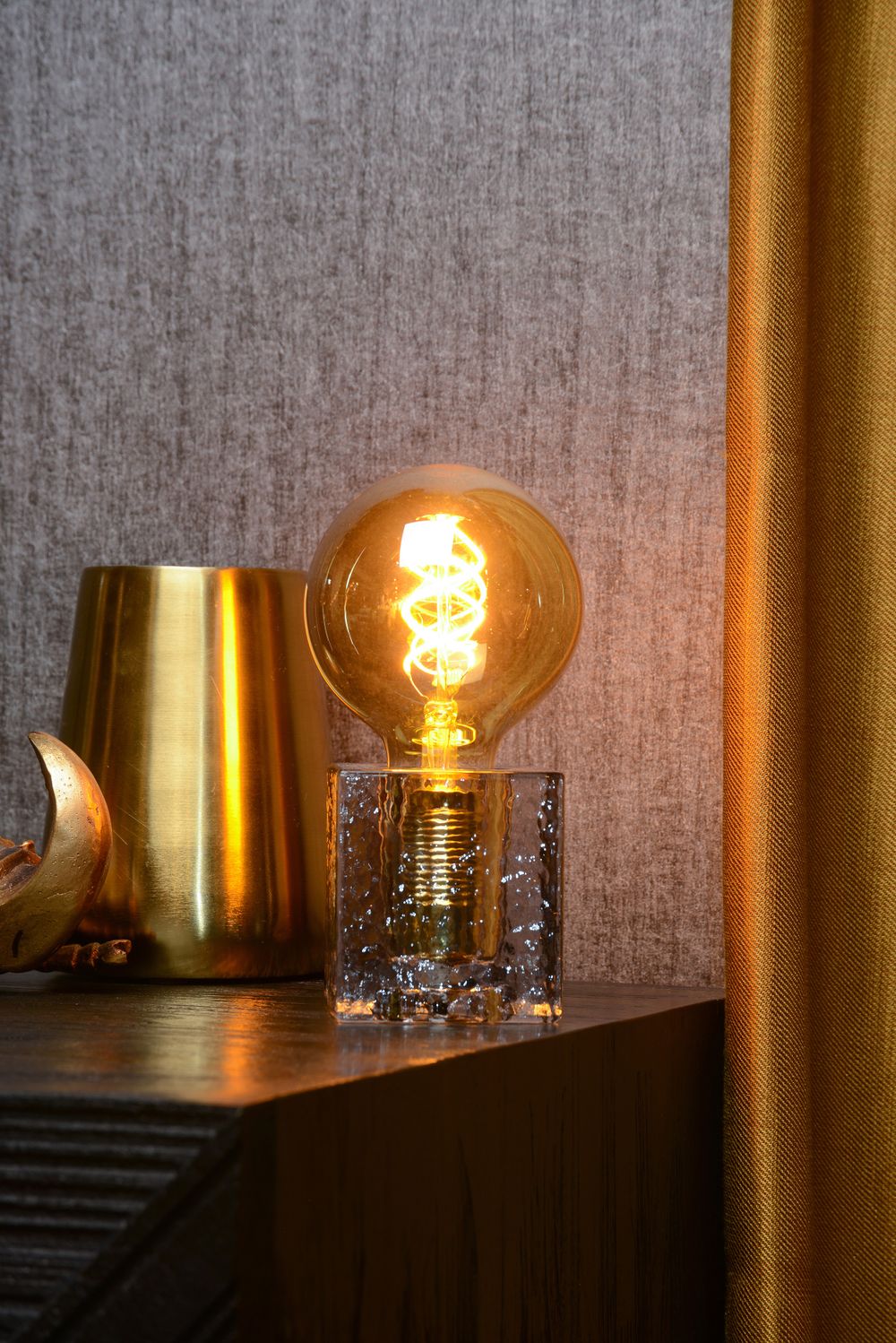 Tafellamp GELKA - Fumé glas LCD205170165