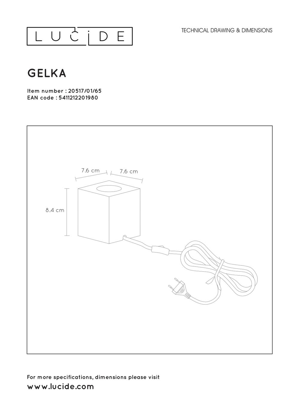 Tafellamp GELKA - Fumé glas LCD205170165