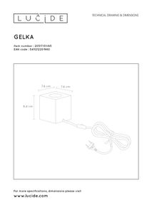 Tafellamp GELKA - Fumé glas LCD205170165